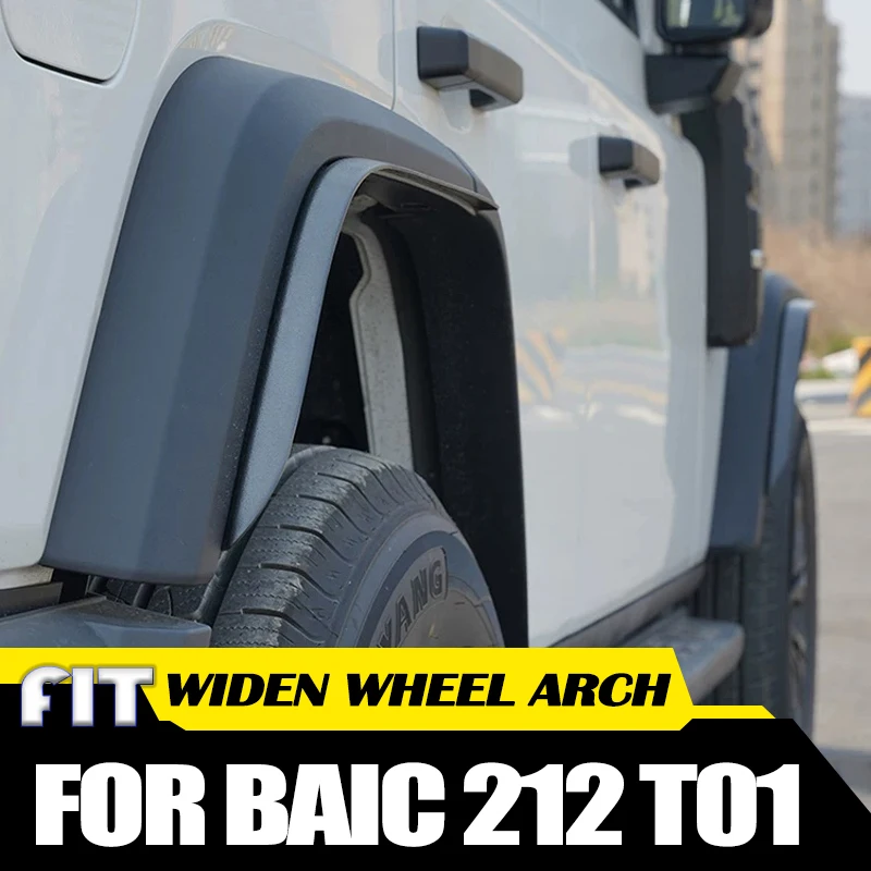 Car Widened Wheel Arch Fit for BAIC 212 T01 2024 2025 Modified Car Tire Wide Body Mudguard Small Wheel Arch Exterior Accessories