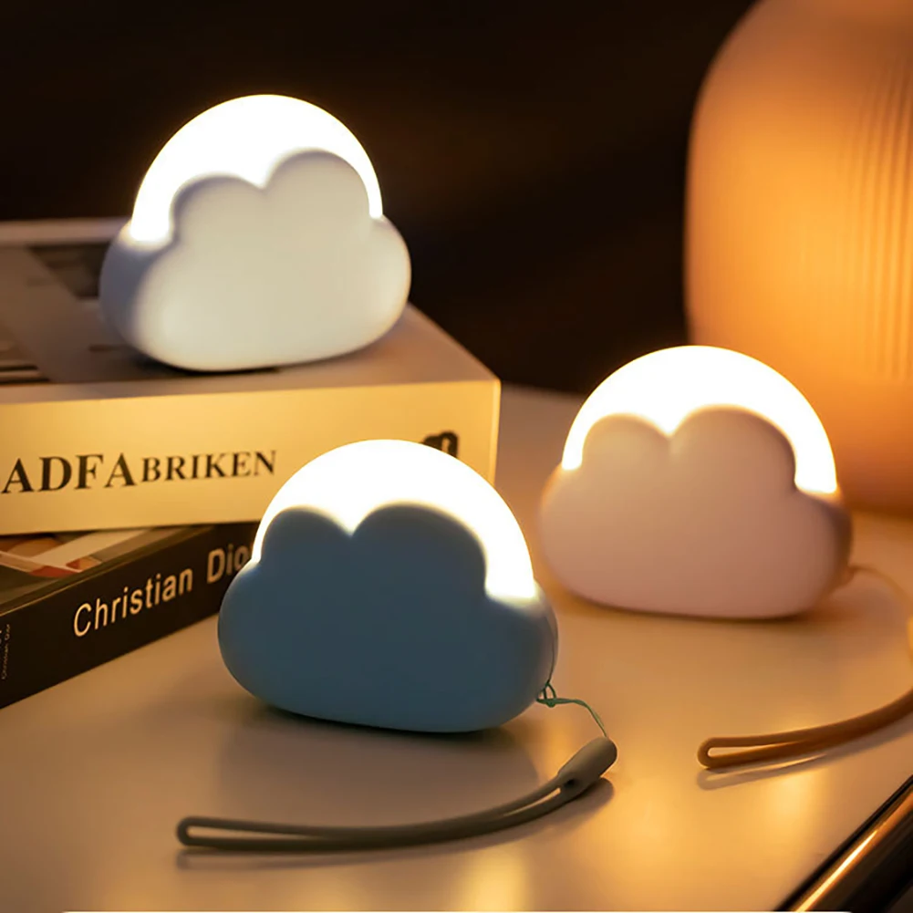 Portable Cartoon Cloud Night Light, não deslumbrante, quarto das crianças, cabeceira, menina, presente de aniversário, decoração de casa