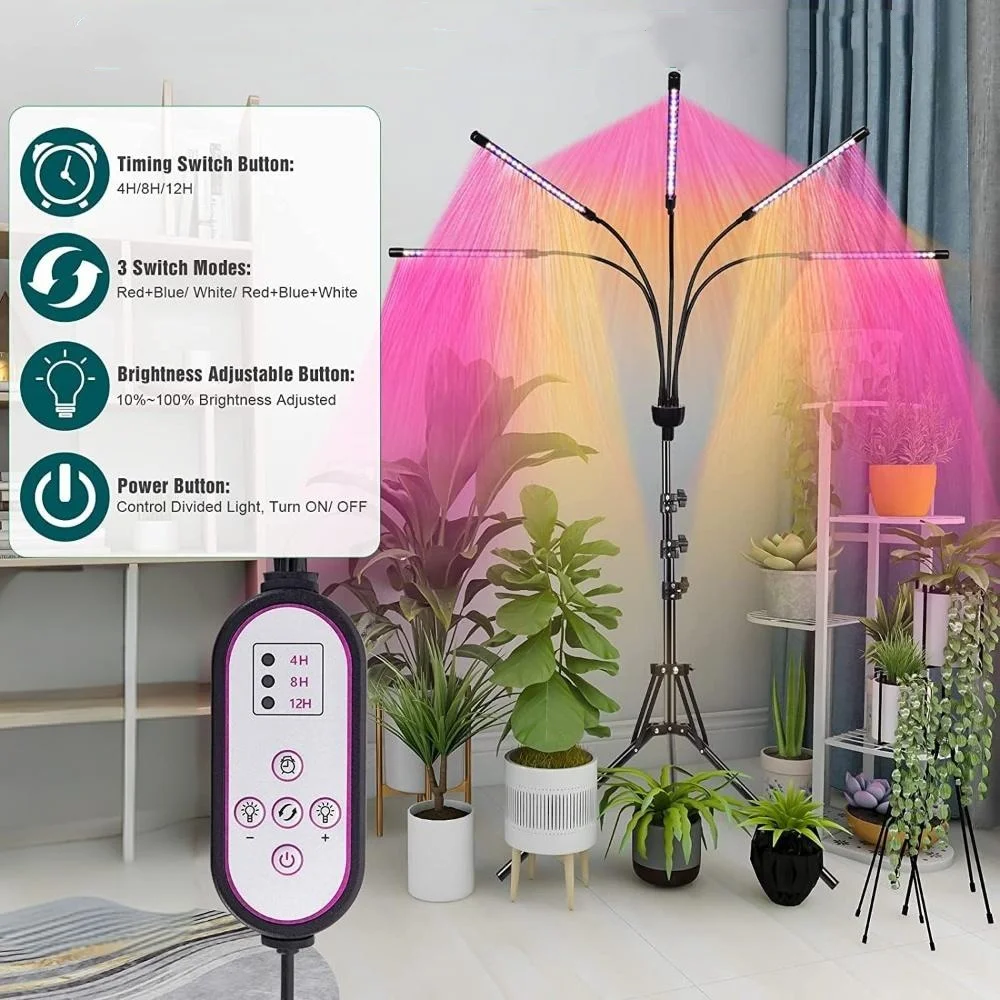 3 Colors Tripod USB Phyto Lamp Full Spectrum Hydroponics Bulb LED Grow Light Indoor Plants Lamp Greenhouse Veg Flower Phytolamp