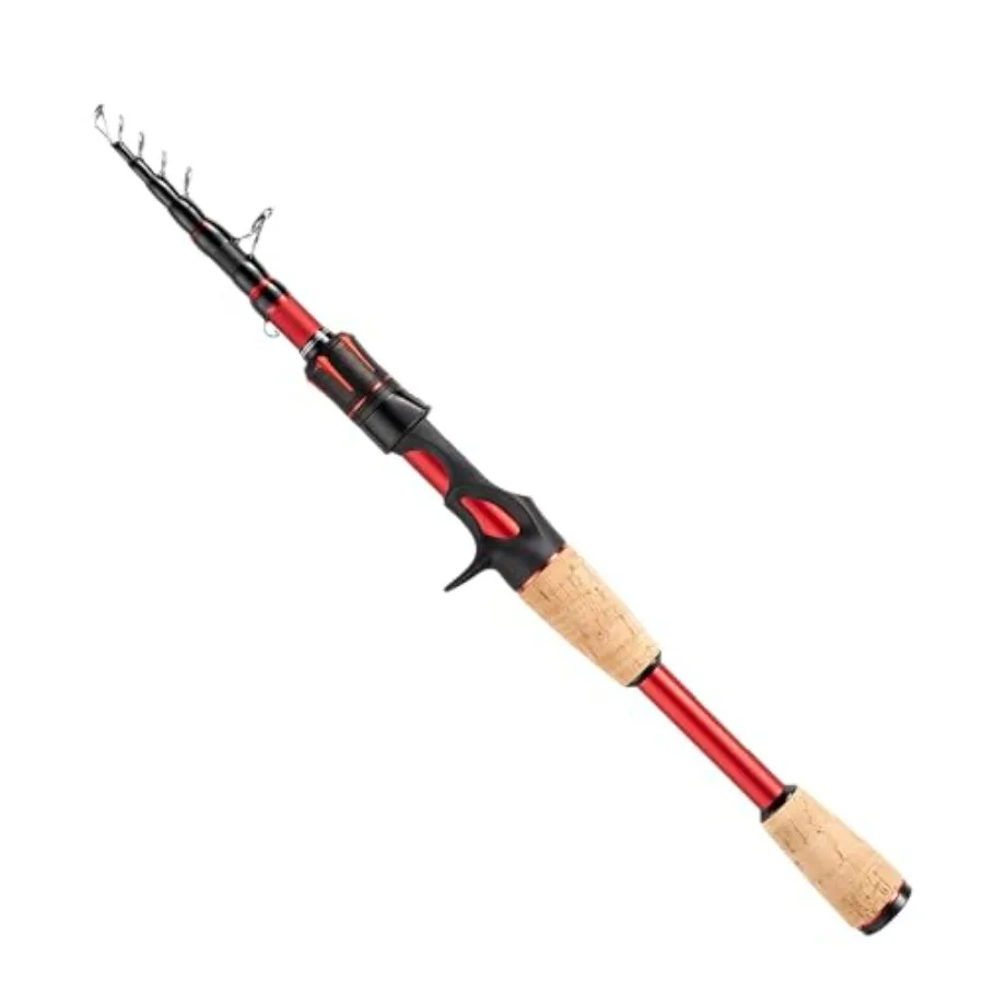 

XPEDITE LITE Portable Telescopic Fishing Rods and Combo, Spinning and Casting Fishing Poles, 24T Carbon Rod Blanks, Solid Carbo