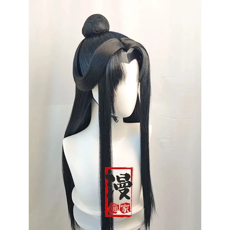 

ff34Стилизованный The Scum Villain's Self Shen Qingqiu индивидуальный унисекс Luo Binghe женский аниме костюм на Хэллоуин китайский парик с веером