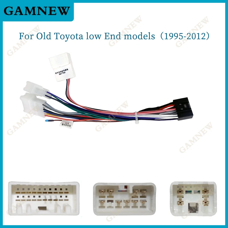 Car Radio 16PIN Adaptor Wiring Harness For Toyota Audio Power Cable Wire Plug Head Unit Harness