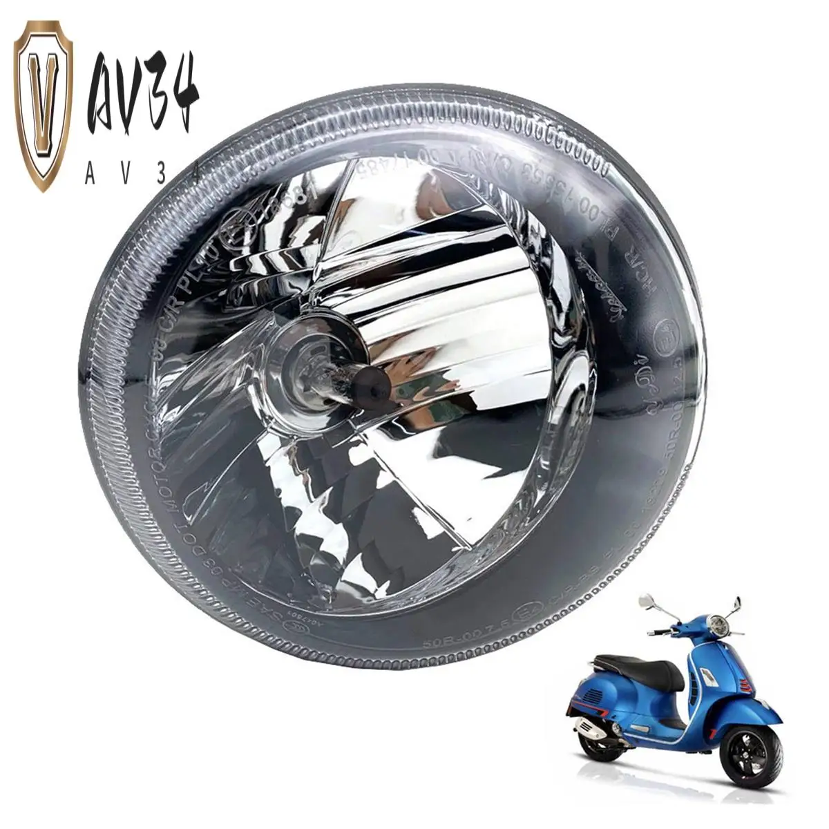 

AV34-Motorcycle Headlight Front Lamp Head Headlight For Vespa GT GTS 125 200 250 300 GTS 250