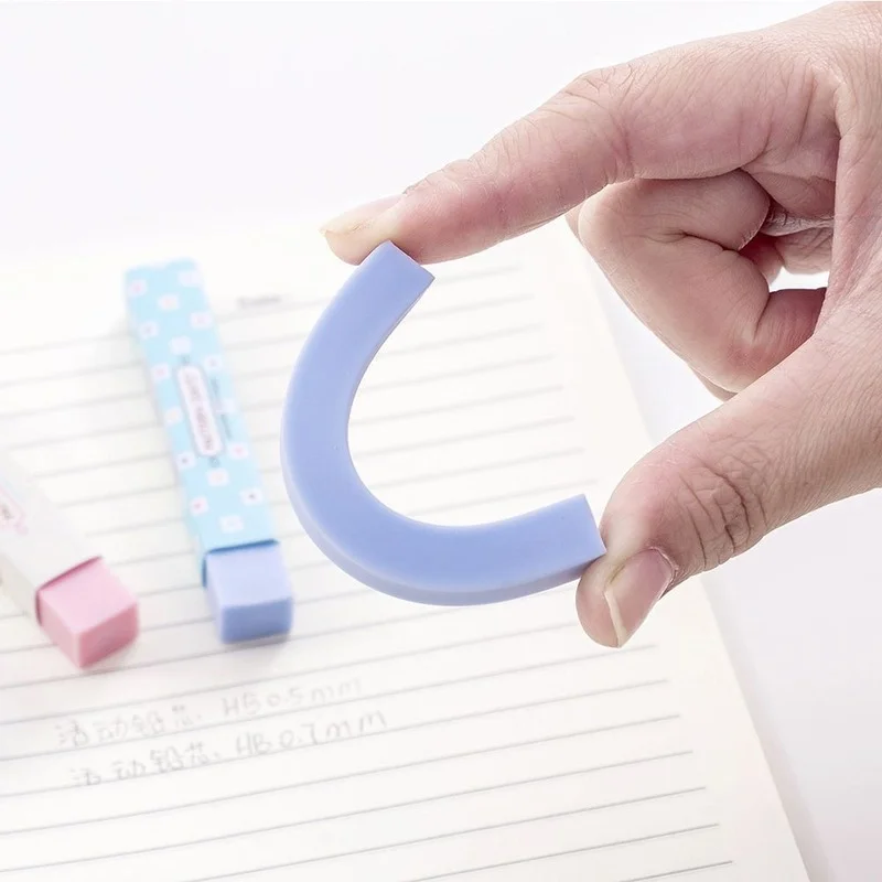 Rainbow Long Strip Eraser 5PCS Student Art Painting Pencil Rubber Candy Color Correction Stationery