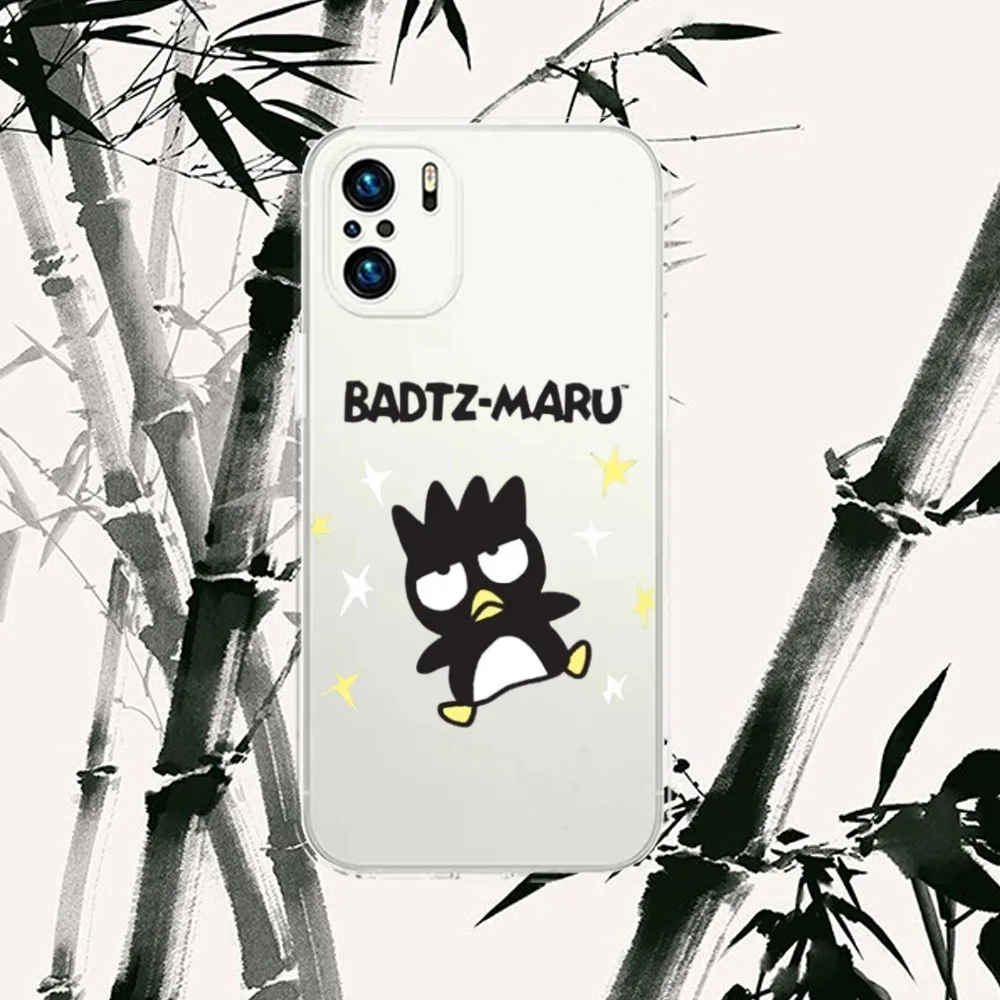 S-Sario Bad B-badtz Maru Phone Case For Xiaomi 11 Redmi Note 11 5G 8T 9A 9 10T Note8Pro Note9 12SUltra Transparent Case