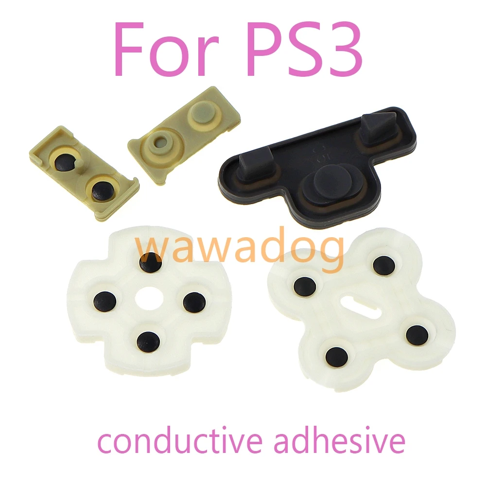 1set untuk Sony PS3 Controller Soft Rubber Replacement Silicone Conductive Adhesive Button Pad Keypad
