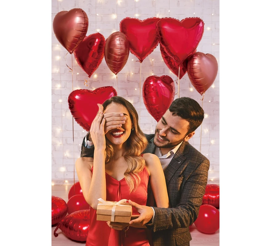 Valentine\'s Day Vertical Background Rose Flower Wooden Floor Love Heart Wedding Party Decor Couples Baby Portrait Photography