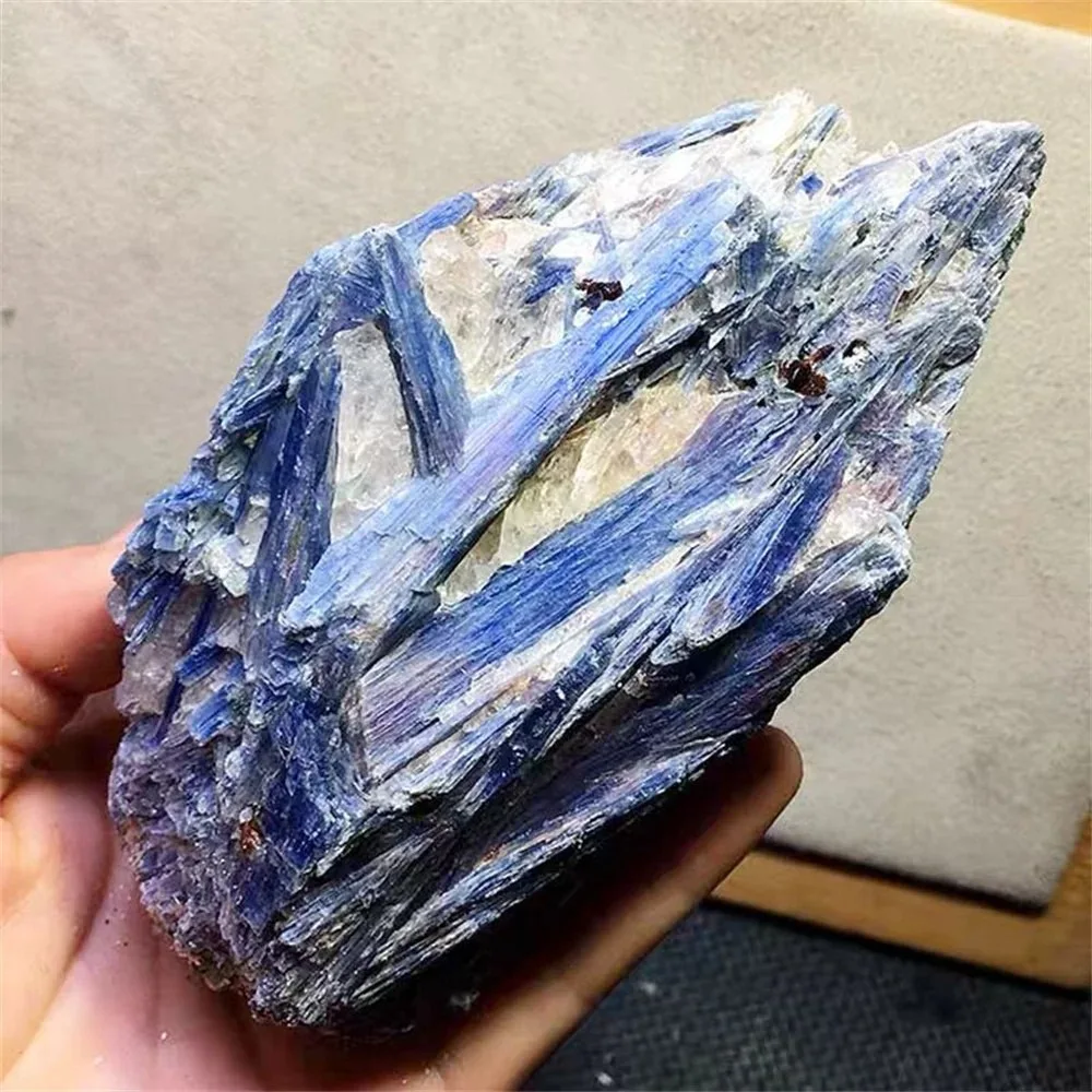 Natural Blue Kyanite Raw Stone Chip Crystal Specimen, Reiki Healing Gemstone, Blue Calcite Mineral Collectible Jewelry