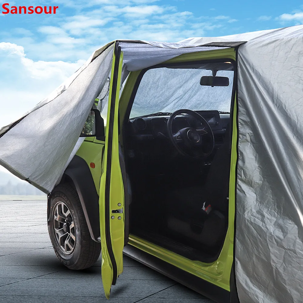 Sansour Exterior Accessories For Jimny 2019 2020 Car Cover Outdoor Rainproof Dustproof Sun UV Protection Cover For Suzuki Jimny