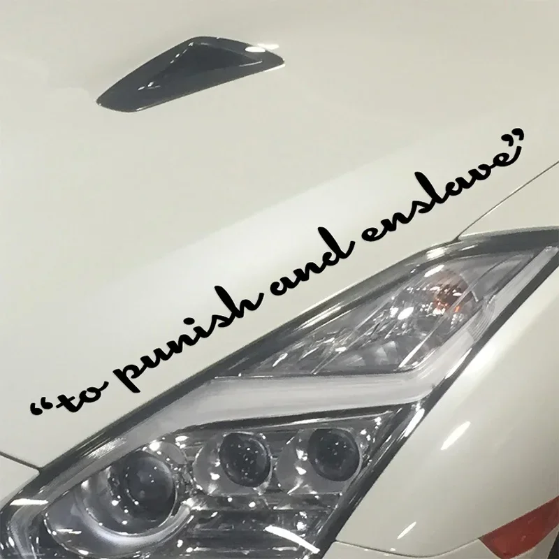 Car Stickers Vinyl Decal To Punish And Enslave Front Rear Windshield Dooration Window Creative Auto Styling Sticker Accessories view 3