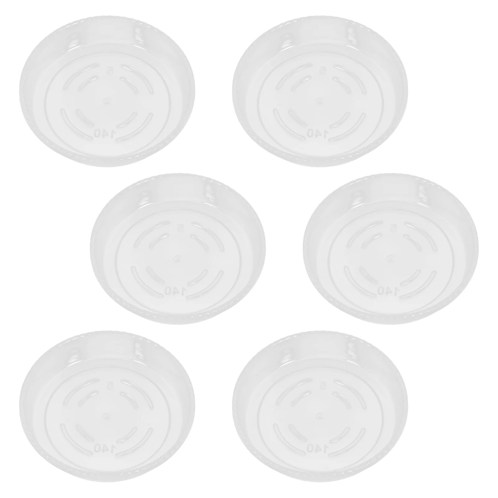 

6 Pcs Plant Water Tray Plants Flower Pot Drip Trays Flowerpot Saucer Transparent