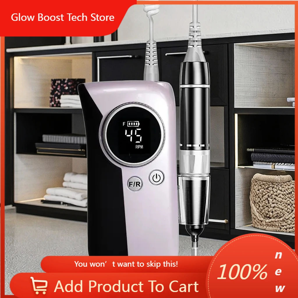 

NY2525 New Low Noise Nail Polish Tools Strong 45000RPM Rechargeable Nail Drill Machine