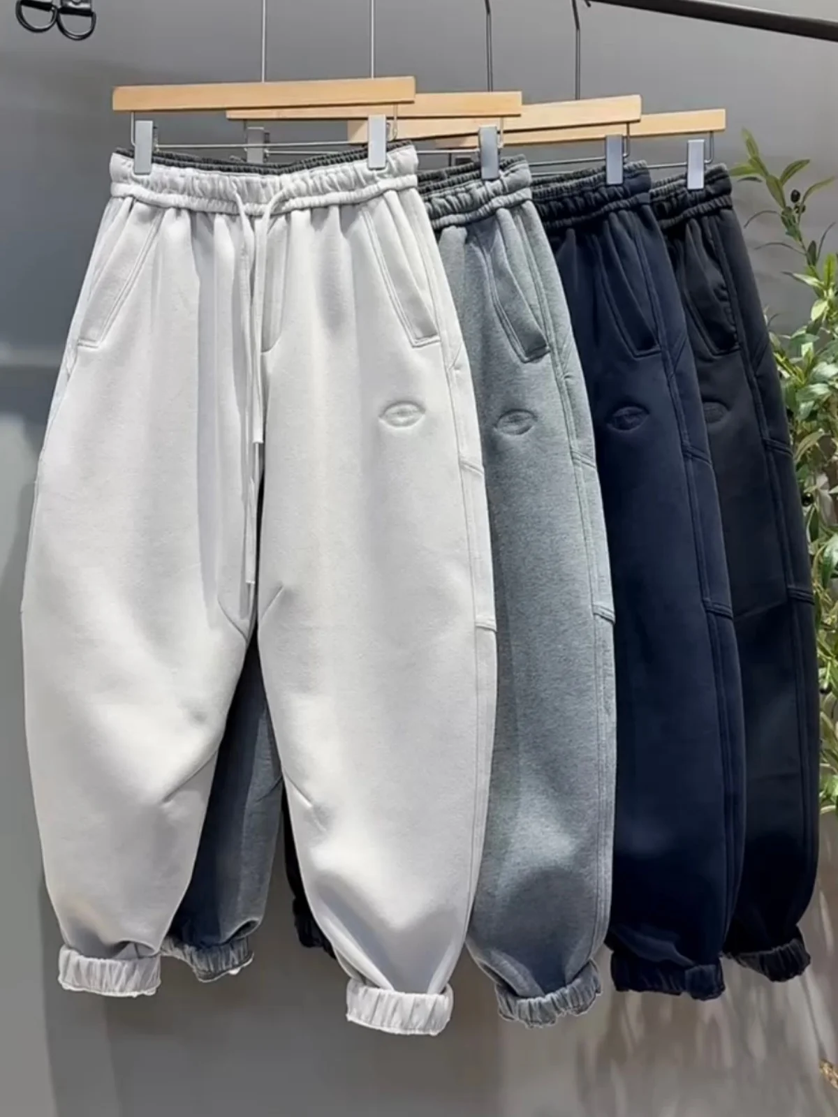 

Мужские утепленные повседневные брюки на флисовой подкладке, осенне-зимние спортивные штаны в американском стиле Harlan, свободный крой с эластичным поясом, теплые