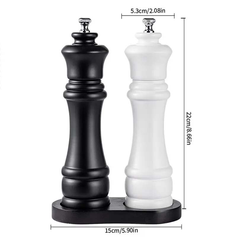 Japanese Teppanyaki Pepper Mill Sets Manual Wooden Black Pepper Grinder Seasoning Bottle Sea Salt Spice Shaker Grinding Tools