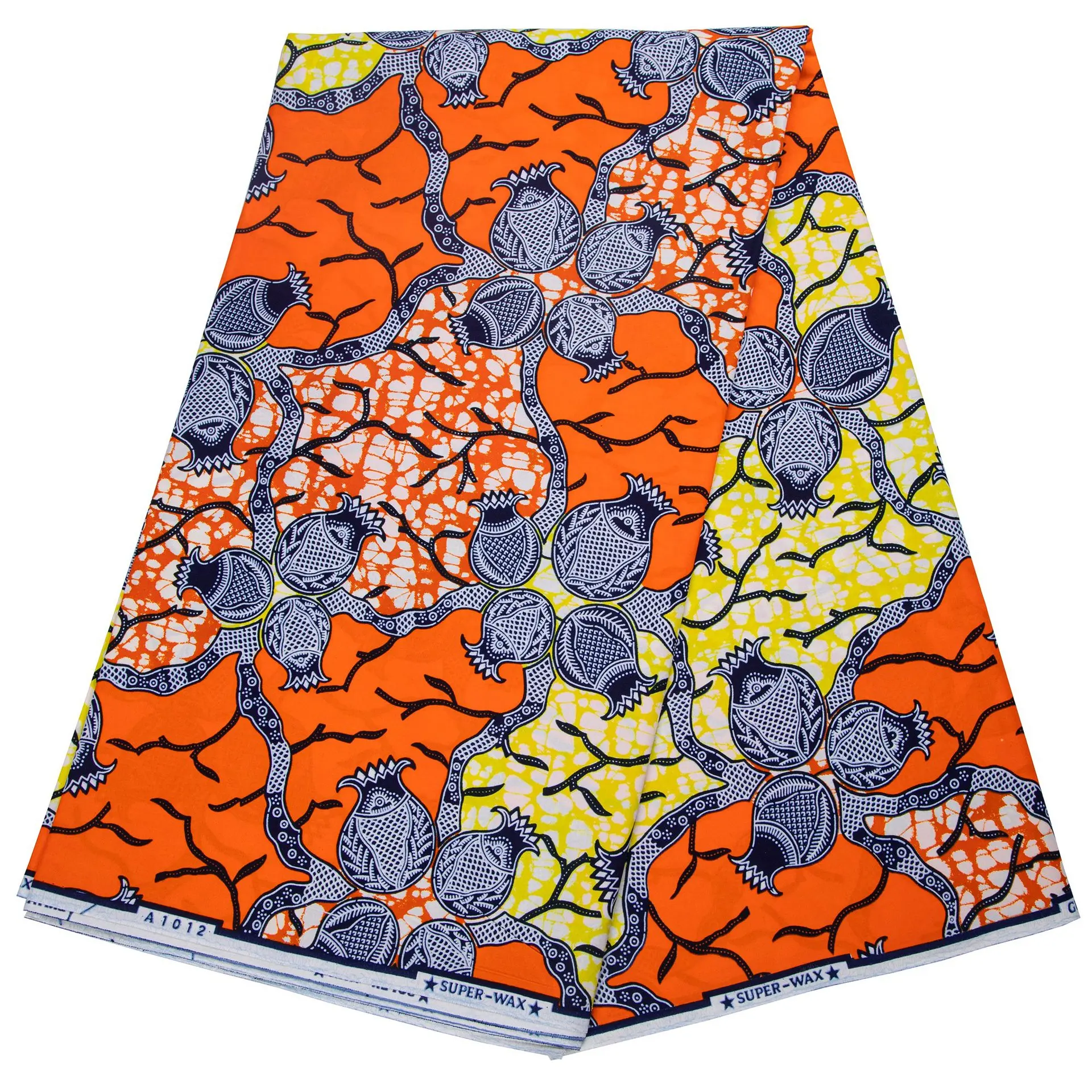 ผ้าพิมพ์ลายแอฟริกันแท้ ผ้าแว็กซ์ดัตช์ฮอลแลนด์แท้ รุ่นใหม่ล่าสุด รับประกันคุณภาพเยี่ยม ผ้าฝ้าย 100% ยาว 6 หลา สินค้าขายดี