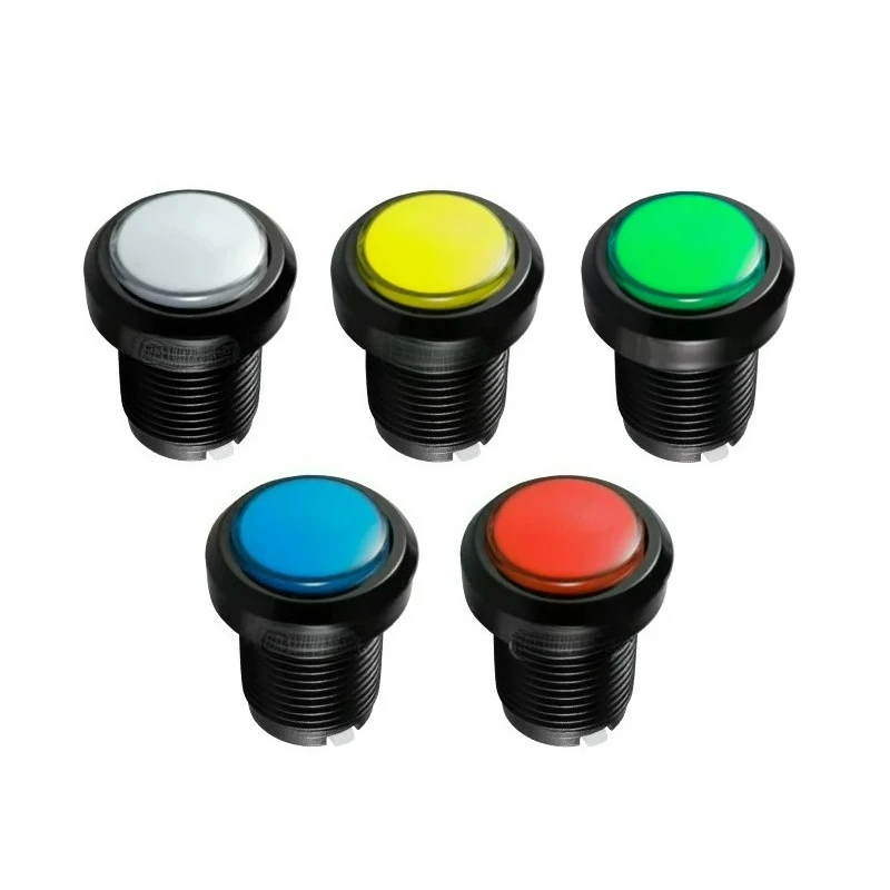 Game City Game Machine 33mm Small Round Button Black Edge Transparent Edge Start Button Switch Tablet Machine Paipai Le Round