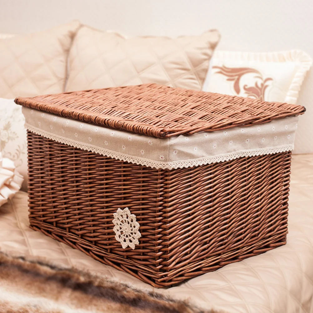 Multifunctional Storage Rattan Basket Box Wicker Room Earthy Feel