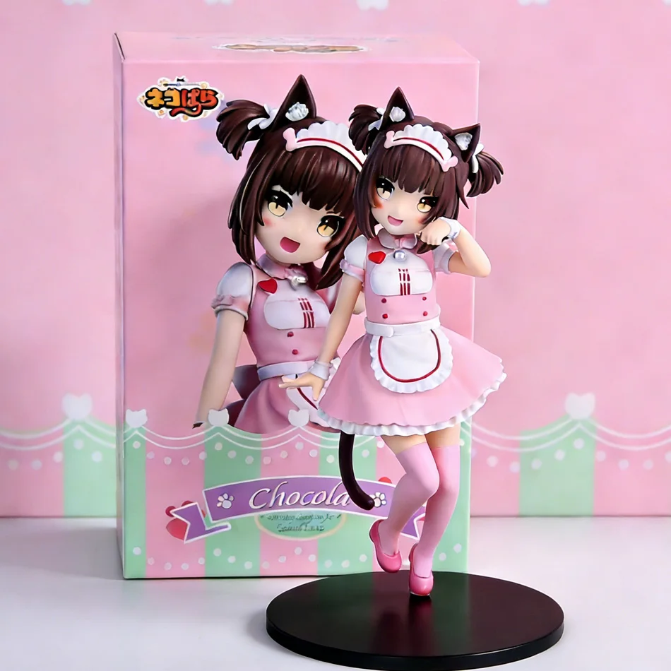 Muñeca de 18 cm, Cat Girl Paradise, Chocolate y Pandan, en Postura de Pie, Linda Figura Decorativa, Regalo de Cumpleaños