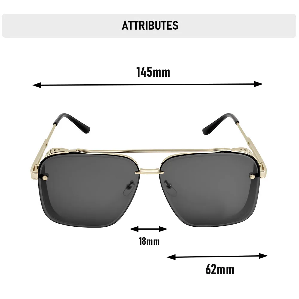 2023 Steampunk Sonnenbrille Für Männer Vintage Punk Sonnenbrille Frauen Trendy Platz Mode Gläser Luxe Gafas De Sol Hombre Zonnebril – Detail 1