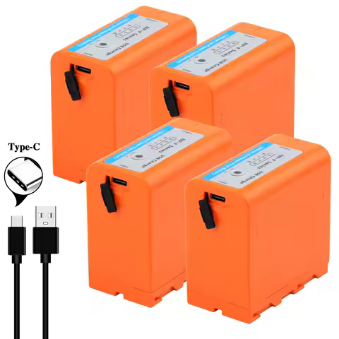 Built-in Type C Port 7800mAh NP F980 NP F970 NP-F960 Battery Power Displays for Sony PLM-100 CCD-TRV35 MVC-FD91 MC1500C