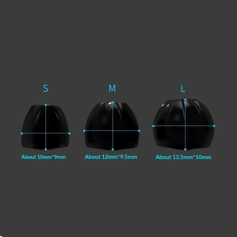 3Pairs In-Ear Earcaps For KZ Earphones Silicone Covers Cap Silicone Replacement Earplug Ear Plugs Earplug Ear Pads L M S Eartips