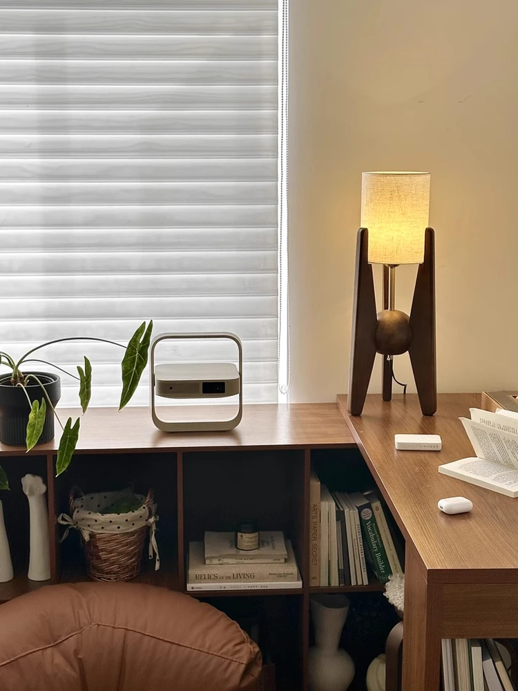

Wabi wind table lamp bedroom designer living room study model room hotel homestay tea room art solid wood decorative lamp