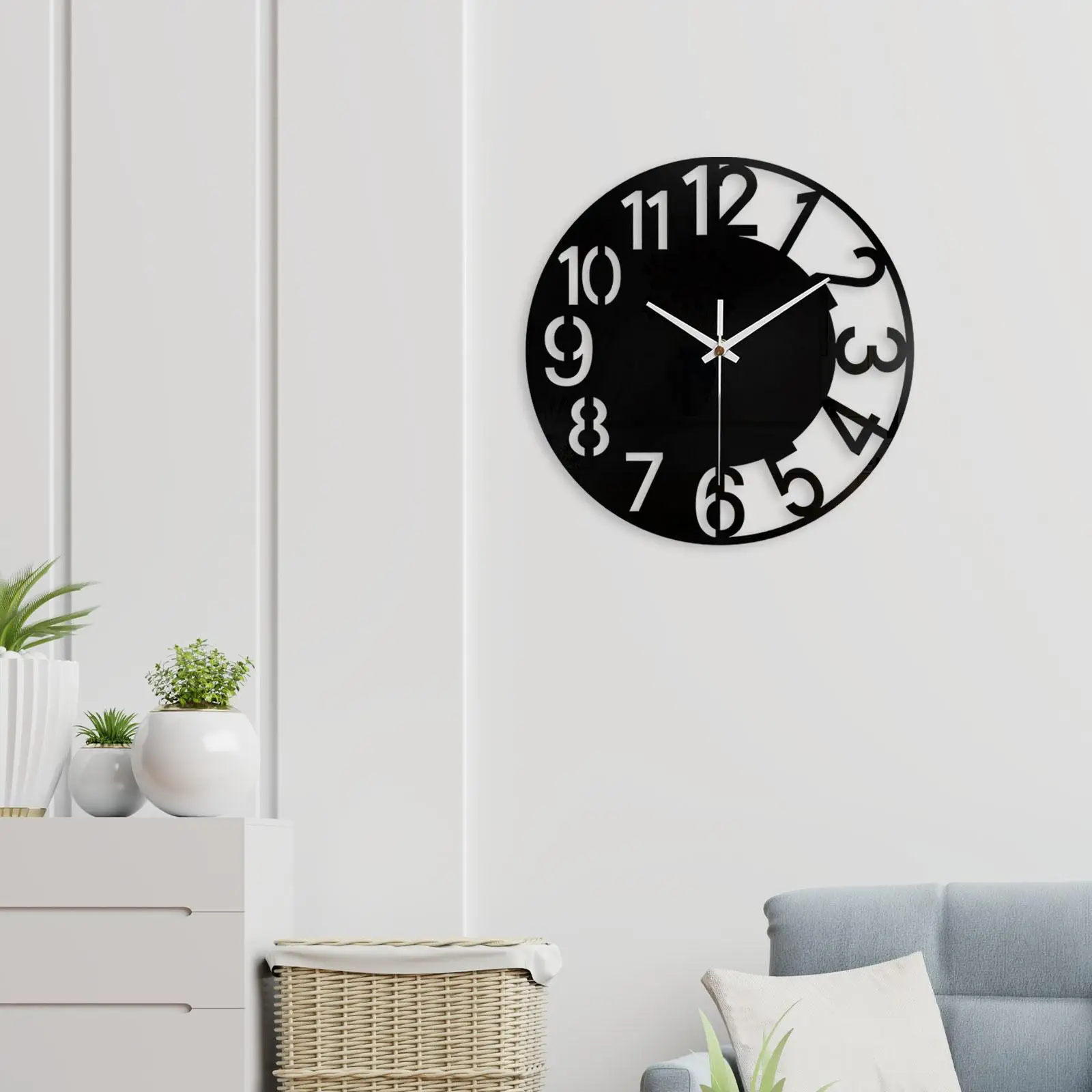 Acrylic Wall Clock Quiet Festival Gift Minimalist Creative Large Wall Clock for Bedroom Living Room Office Home Decoration
