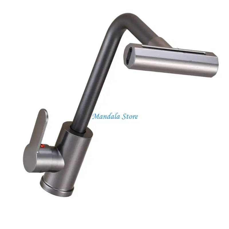 U2JC 조정 가능한 튀김 방지 싱크대 수도꼭지 360 회전식 스파우트 주방 싱크 수도꼭지