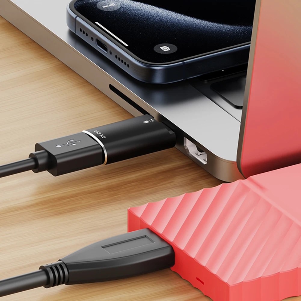 2-in-1 Type-C To USB 3.0 OTG Converter 5Gbps Speed TF Card USB Drive Card Reader Type C Adapter for 15