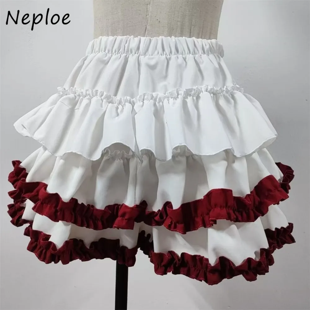 

Neploe Spice Girls Fairycore Flower Новые юбки Бальное платье с высокой талией Тонкое универсальное милое короткое бальное платье Faldas Повседневное Mujer