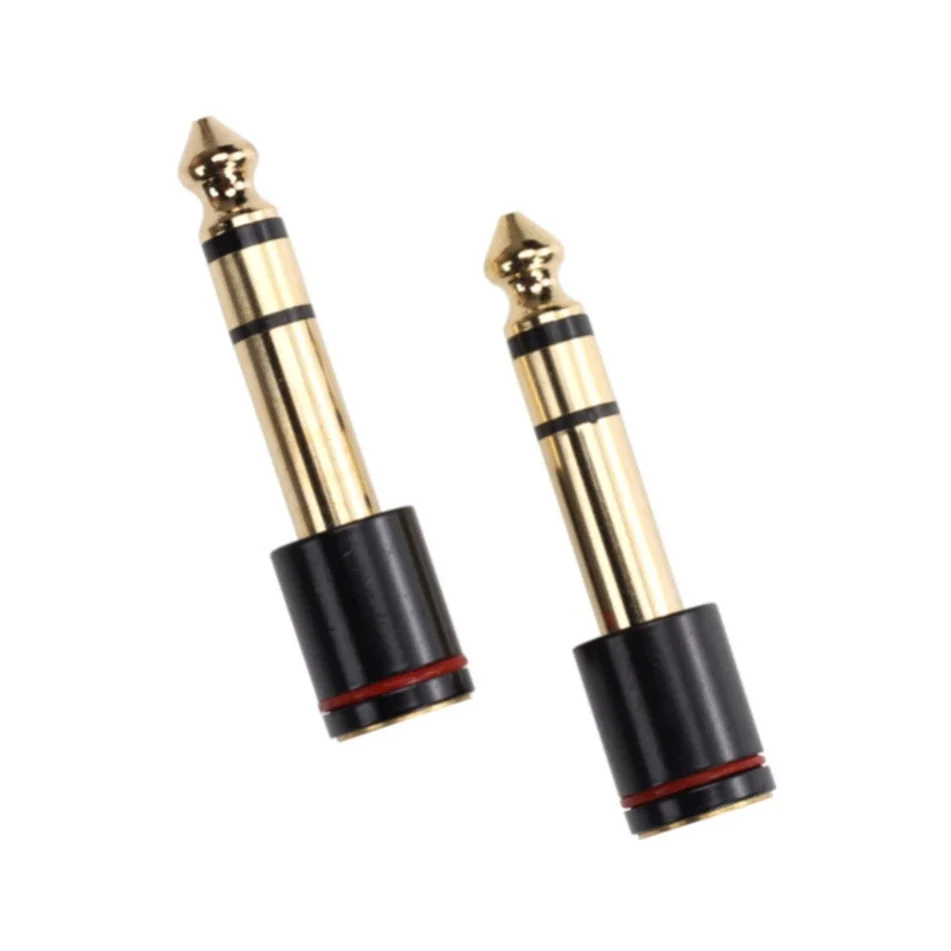 

1000pcs Gold Plated Jack 6.35mm Male to 3.5mm Female Stereo Headphone Audio Adapter