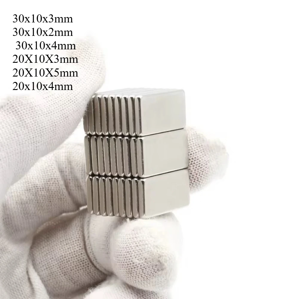 N35 30x10x3 30x10x2 30x10x4 20X10X3 20X10X5 20x10x4 Powerful Block Booster Bar Neodymium Magnets Super Strong Permanent Motor Ba