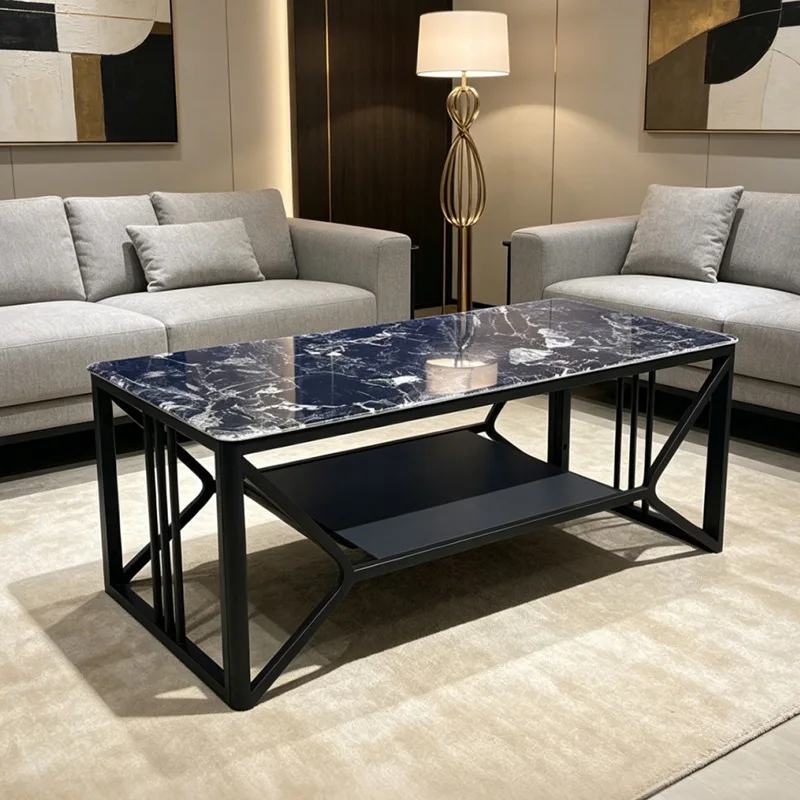 YFY rock slab coffee table living room household small apartment light luxury modern simple rental room rectangular tea table