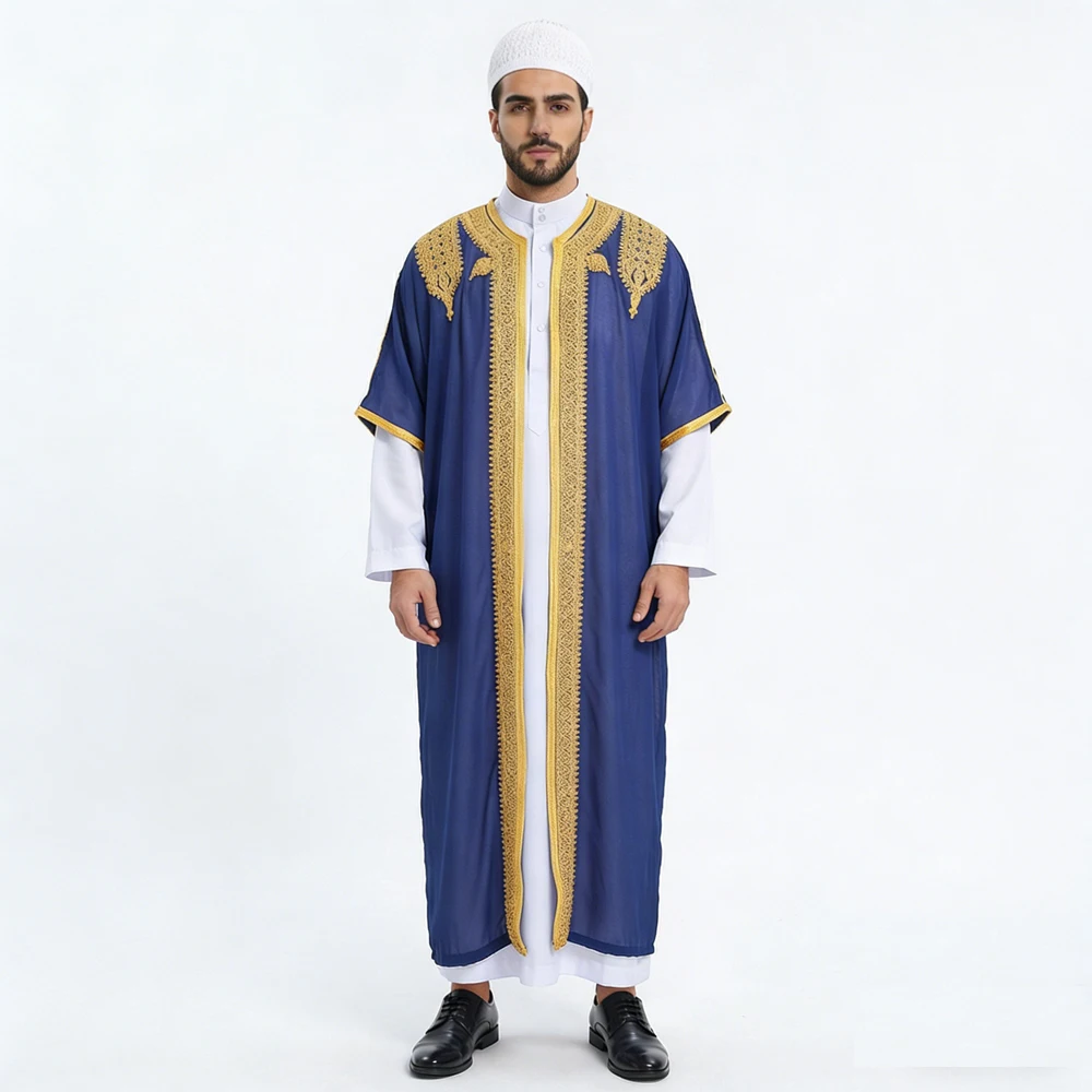 

Мужская мусульманская одежда: джубба, тоба, абайя, кимоно, платье с головным убором. Турция, Дубай, Саудовская Аравия. Исламская одежда для молитв: кафтан, джеллаба, дишдаша, роба, арабская одежда.