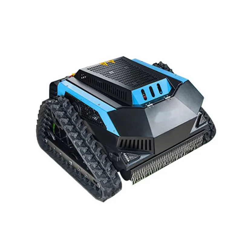 Tracked RC Lawn Mower Four-stroke Gas Motor Crawler Grass Cutter For Park Landscape Wasteland Hillside Orchard