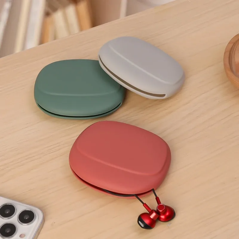 Earphone Storage Cases Portable Earbud Pouch Purse Carry Bag Silicone Waterproof Headphone Organizer Data Cable Storage Case