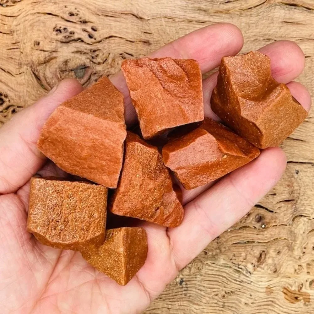 Natural Rough Gold Sandstone Crystal Irregular Chakra Reiki Stone, Raw Apatite Gemstone for Fengshui Healing Home Decor