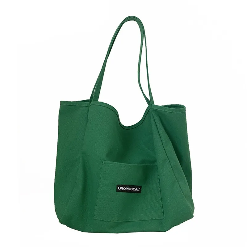 Koreanischen stil Leinwand Tragetaschen Für Frauen Große Kapazität Handtasche Casual Schulter Tasche Einkaufstasche Gilr Geldbörse – Detail 19