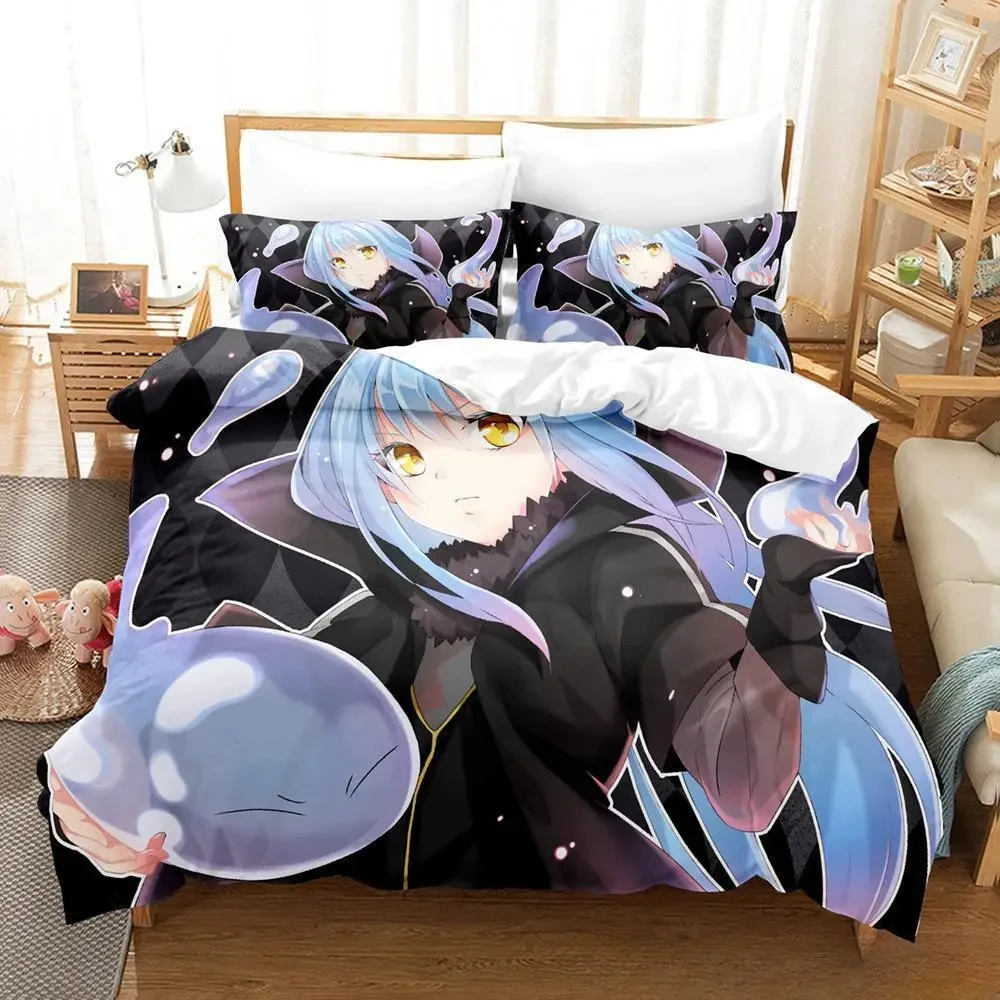 Anime That time i got reincarnated as a slime Bedding Set,Duvet Cover Bed Set Quilt Cover,King Queen Twin Size Boys Girls Adults