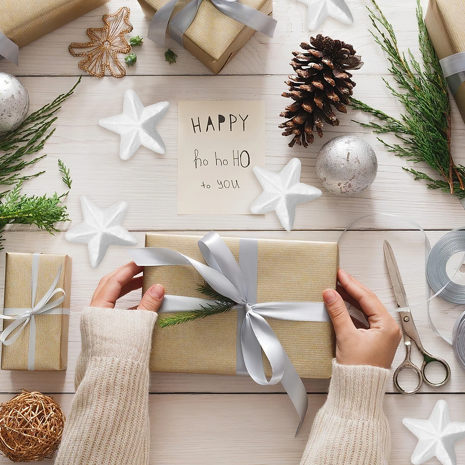 

10pcs 7Cm White Polystyrene Star Ornaments High Density Diy Craft For Kids Kindergarten Handwork Party Decorationdiy