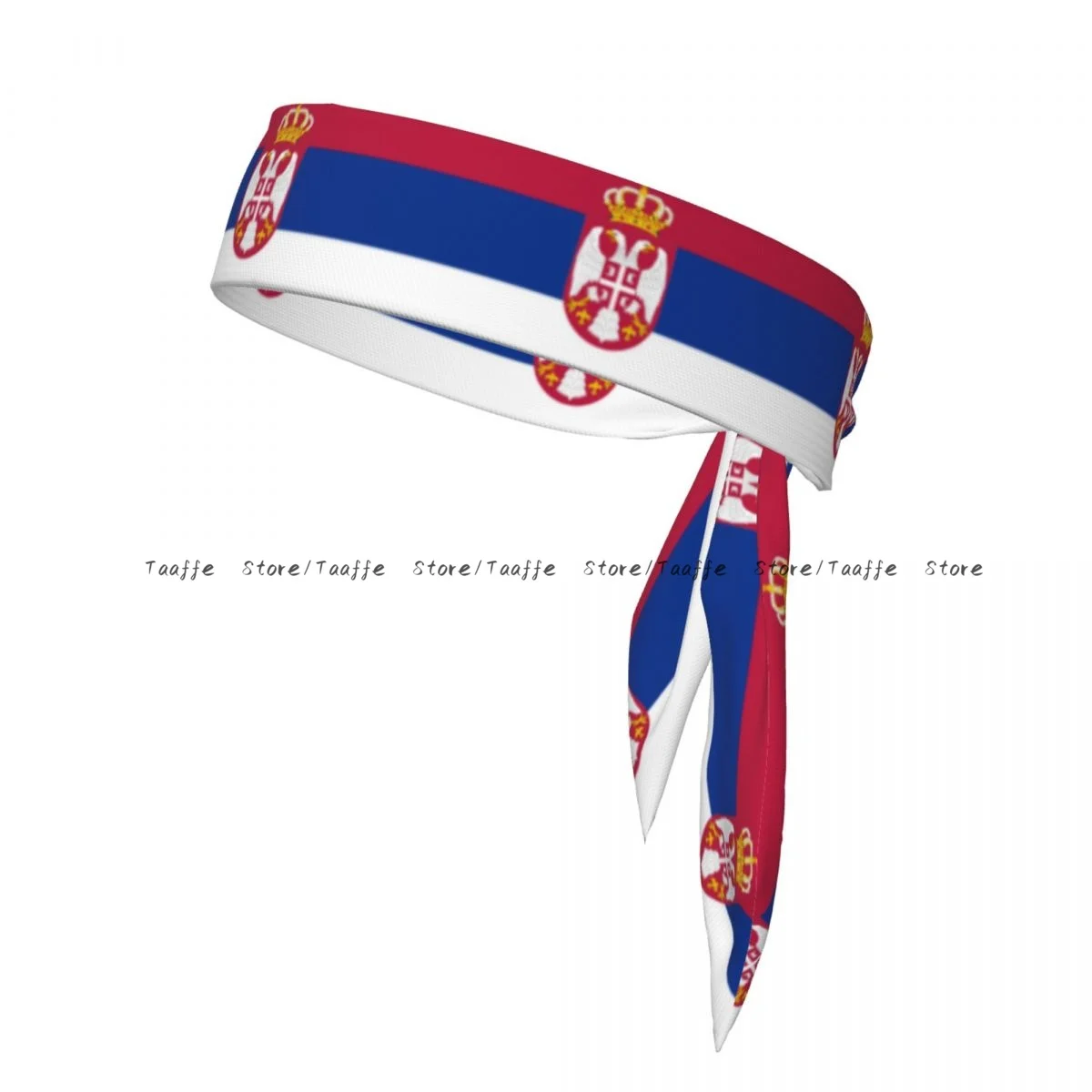 Tie Headbands Flag Of Serbia Pantone Sports Head Band Athletic Sweatband Bandana Sweat Wicking