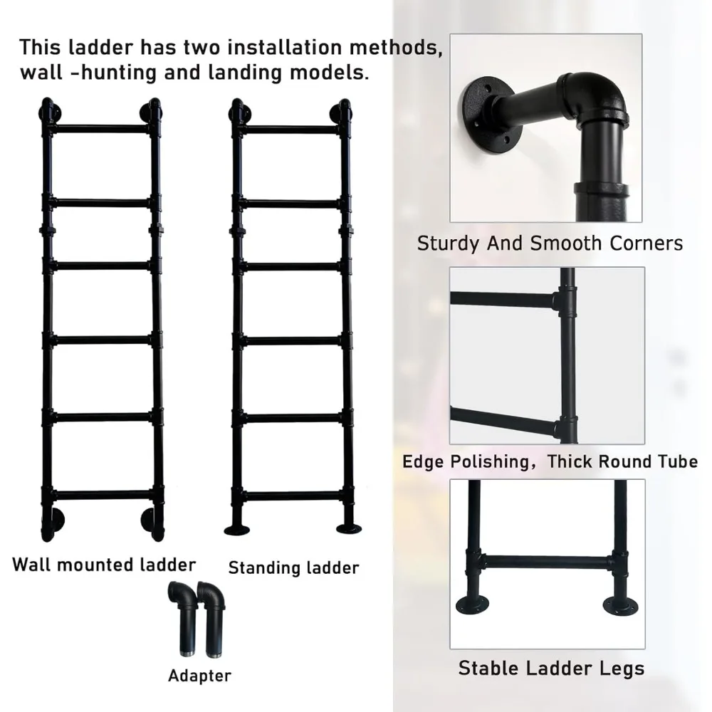 سلم معدني سكني لنافذة الطابق السفلي، مثبت على الحائط أو الأرض، مناسب للمركبات الترفيهية والعلية والأسرة بطابقين