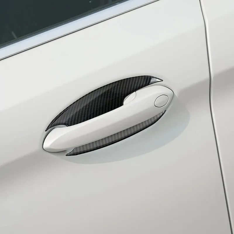 

For BMW 5 Series G30 2018-2023 ABS carbon fiber Car Door Handle Grand Bowl Cup Cover Trim stickers Car Accessories