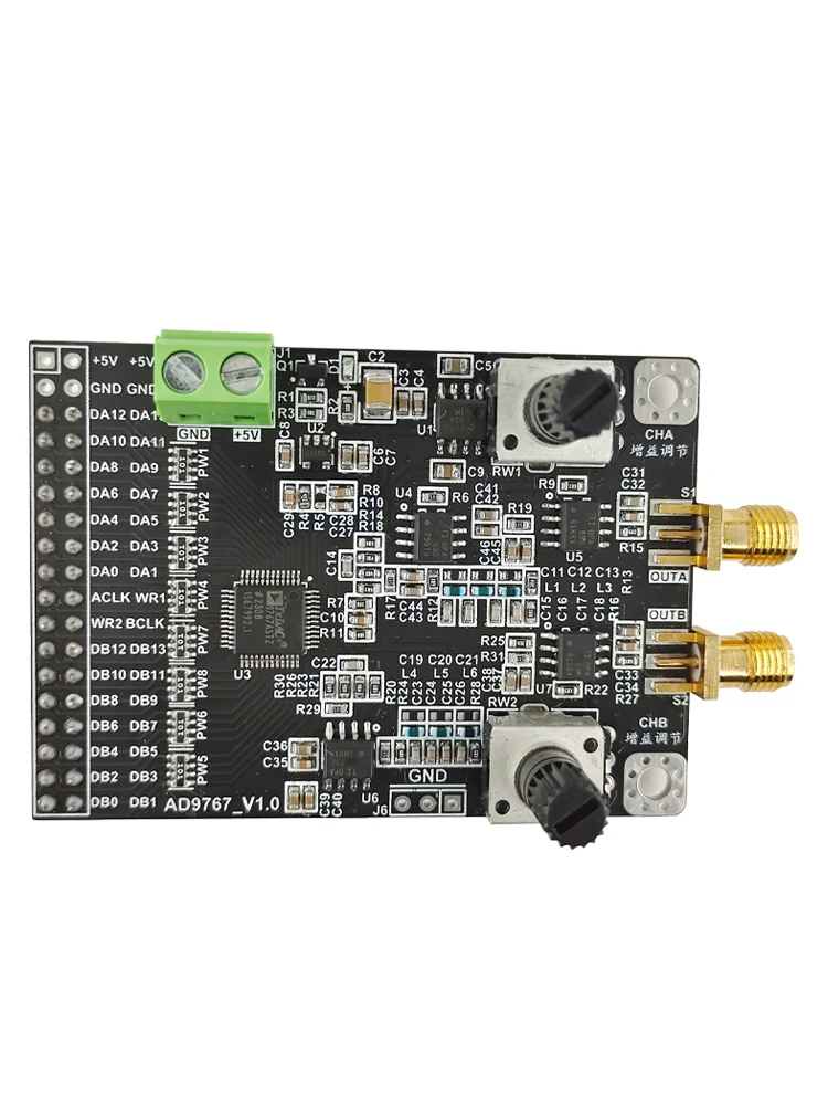 AD9767 module dual channel 14 bit 125MSPS high speed DAC waveform generator digital to analog converter module