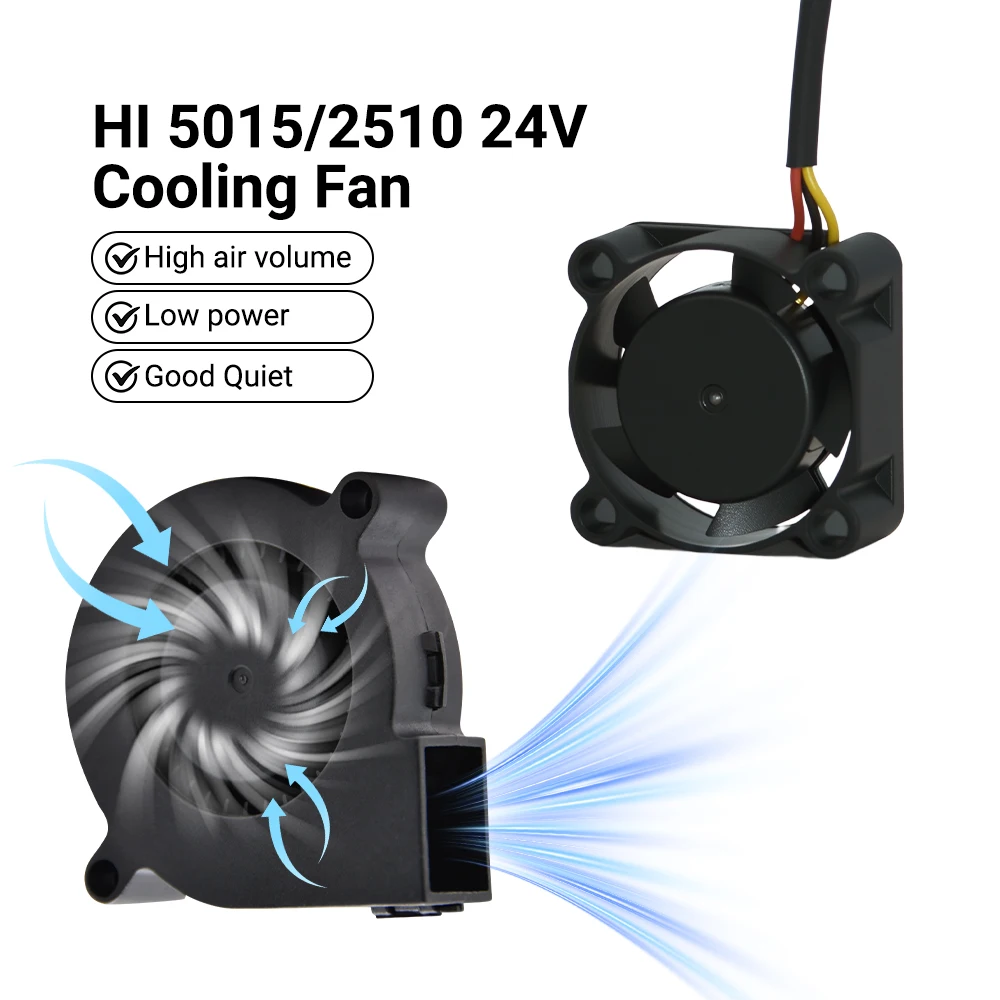 

Hi 5015 Cooling Fan 2510 Axial Fan 24V 13000 RPM L80 L30 5015 Fan High Speed Quiet Blower Fan for HI 3D Printer Accesoires