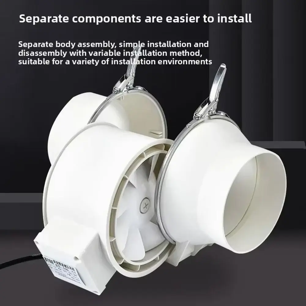 1Pcs Silent Industrial Exhaust Fans 4/6inch Round Extractor Ventilation Fan Air Clean Ventilator Bathroom Kitchen Toilet Wall