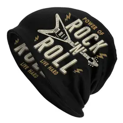 Moc Rock N Roll czapka zimowa Unisex Winter Warm Bonnet Femme czapki z dzianiny narty terenowe Heavy Metal muzyka Skullies czapki czapki