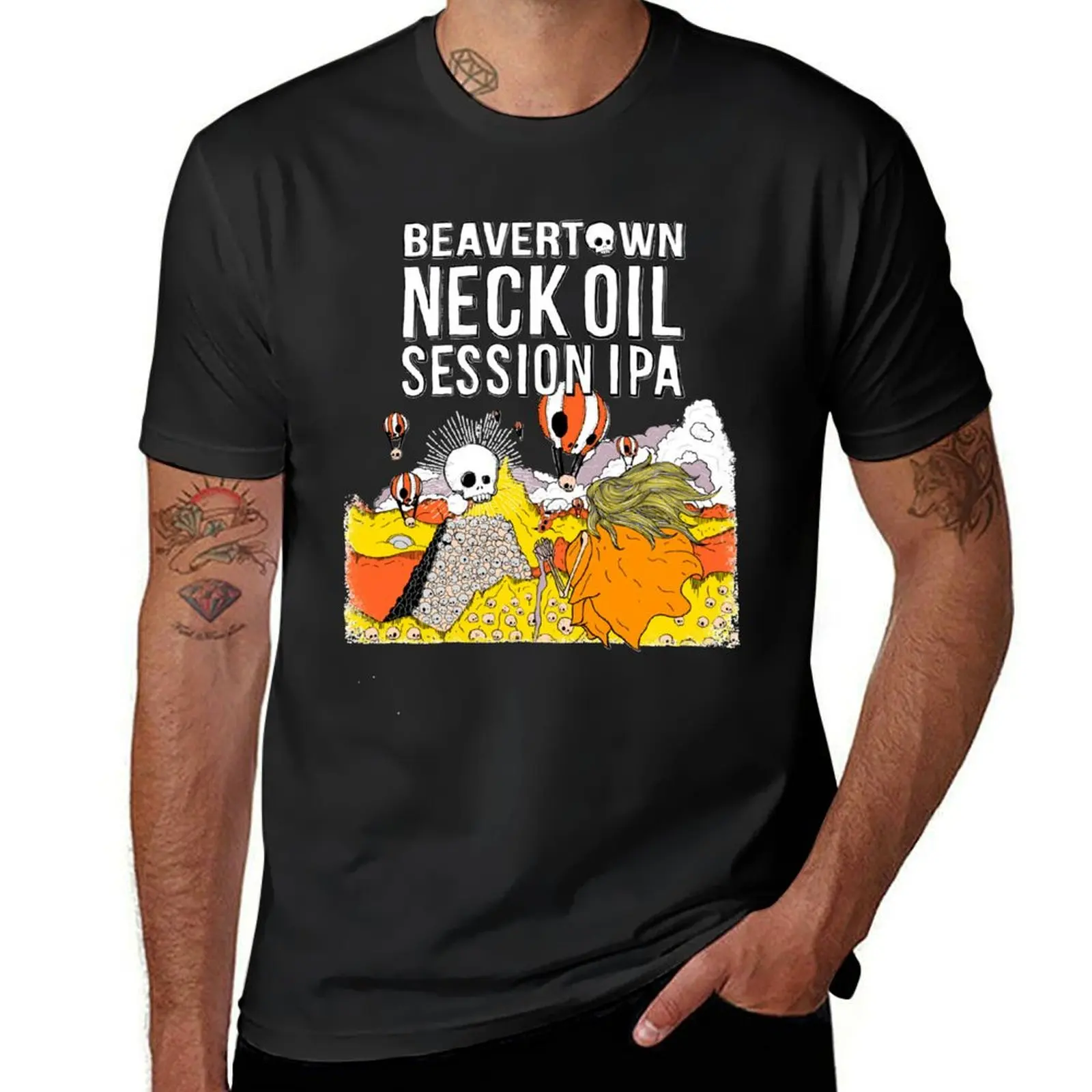 Beavertown Brewery Neck Oil Session IPA T-Shirt anime sports fans mens tall t shirts