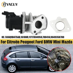 EGR Valve with Gasket for Citroen Berlingo Peugeot 206 207 Ford Focus Fiat Scudo Mini 555187 88086 555006 9660276280 5S6Q9D475AD