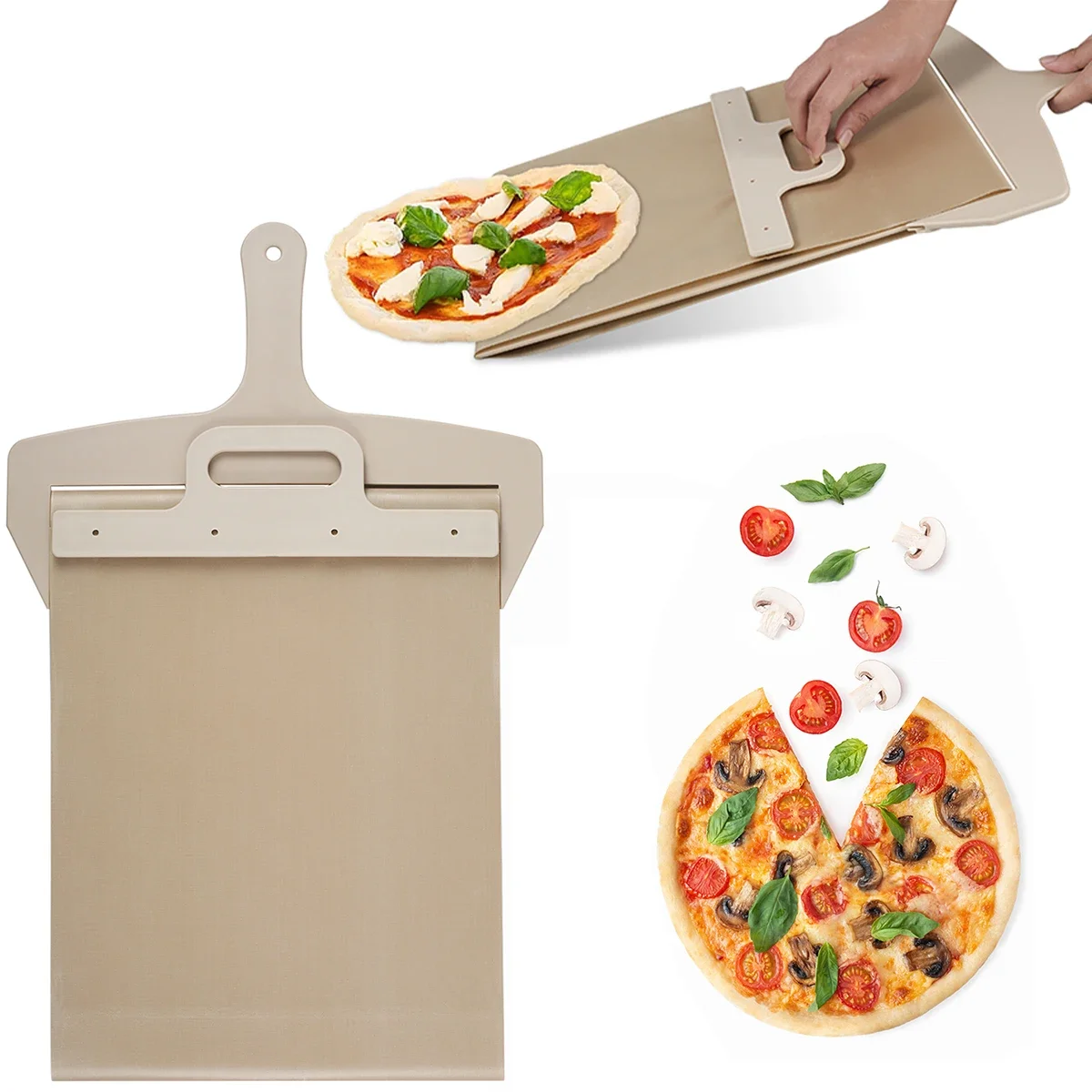 Non-Stick Sliding Pizza Shovel Dough Tray Paddle for Home Kitchen Oven Baking - Pizza Spatula Cake Dessert Glide Plate